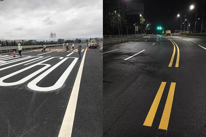 哈尔滨市玫路面划线专业厂家